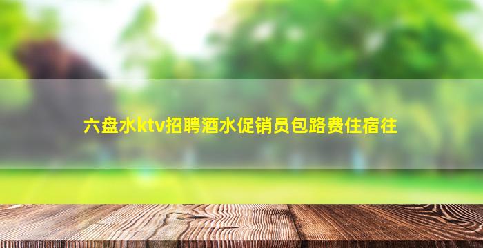 六盘水ktv招聘酒水促销员包路费住宿往